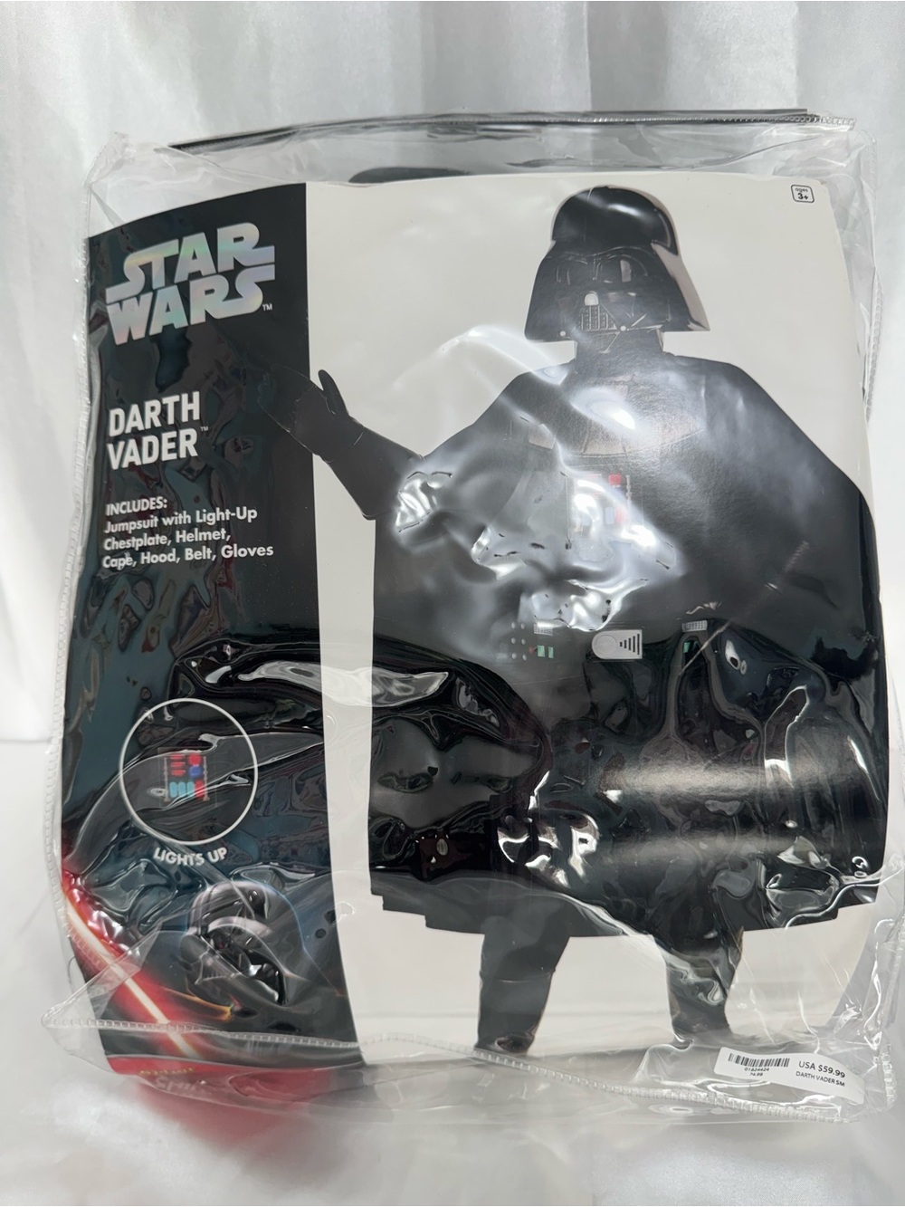 Spirit Darth Vader Light Up Dress Up Halloween Costume - Picture 10 of 10